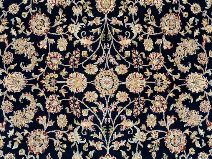 8'0" x 8'2" New Hand Knotted Blue Wool Square Oriental Rug - MOA10264731