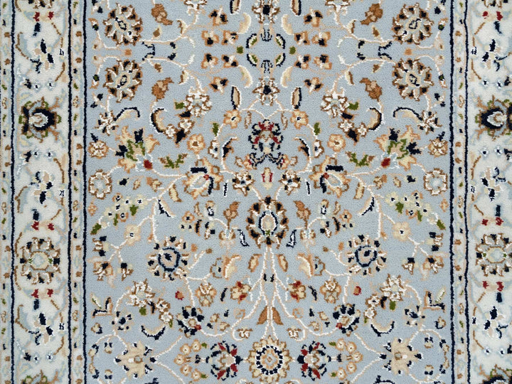 2'6" x 13'9" New Hand Knotted Blue Wool Runner Oriental Rug - MOA10264736