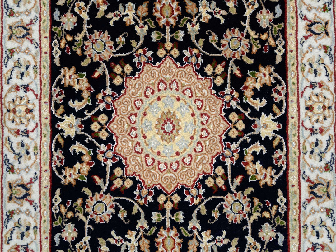2'7" x 16'4" New Hand Knotted Blue Wool Runner Oriental Rug - MOA10264738