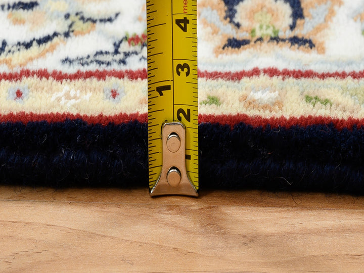 2'7" x 16'4" New Hand Knotted Blue Wool Runner Oriental Rug - MOA10264738