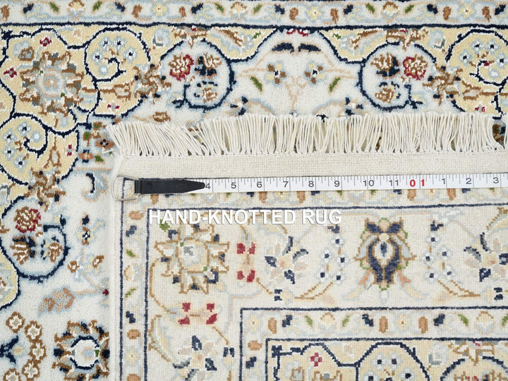 3'0" x 3'1" New Hand Knotted Ivory Wool Square Oriental Rug - MOA10264757