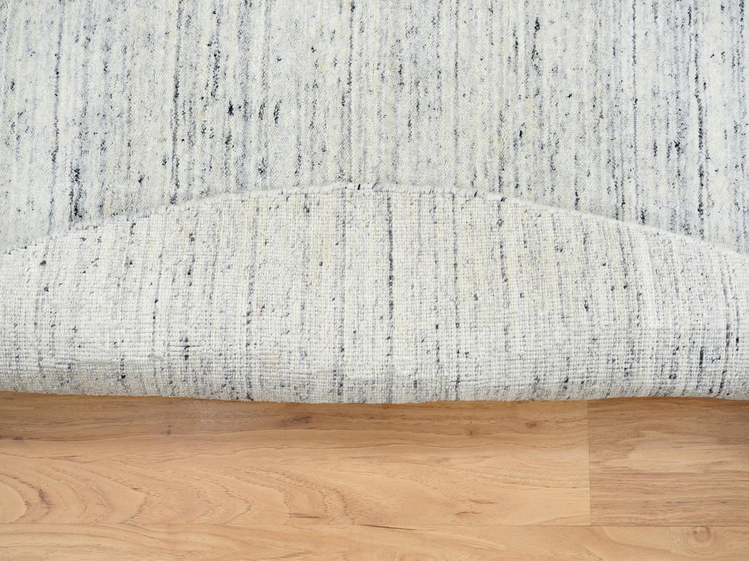 6'0" x 6'0" New Hand Loomed Ivory Wool Round Oriental Rug - MOA10264778