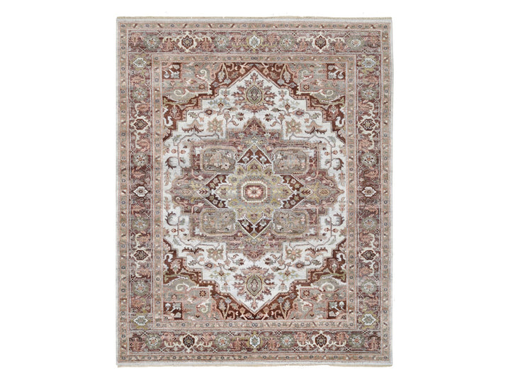 8'0" x 10'0" New Hand Knotted Red Wool Rectangle Oriental Rug - MOA10264820