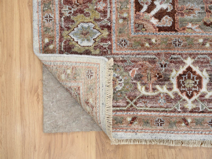 8'0" x 10'0" New Hand Knotted Red Wool Rectangle Oriental Rug - MOA10264820