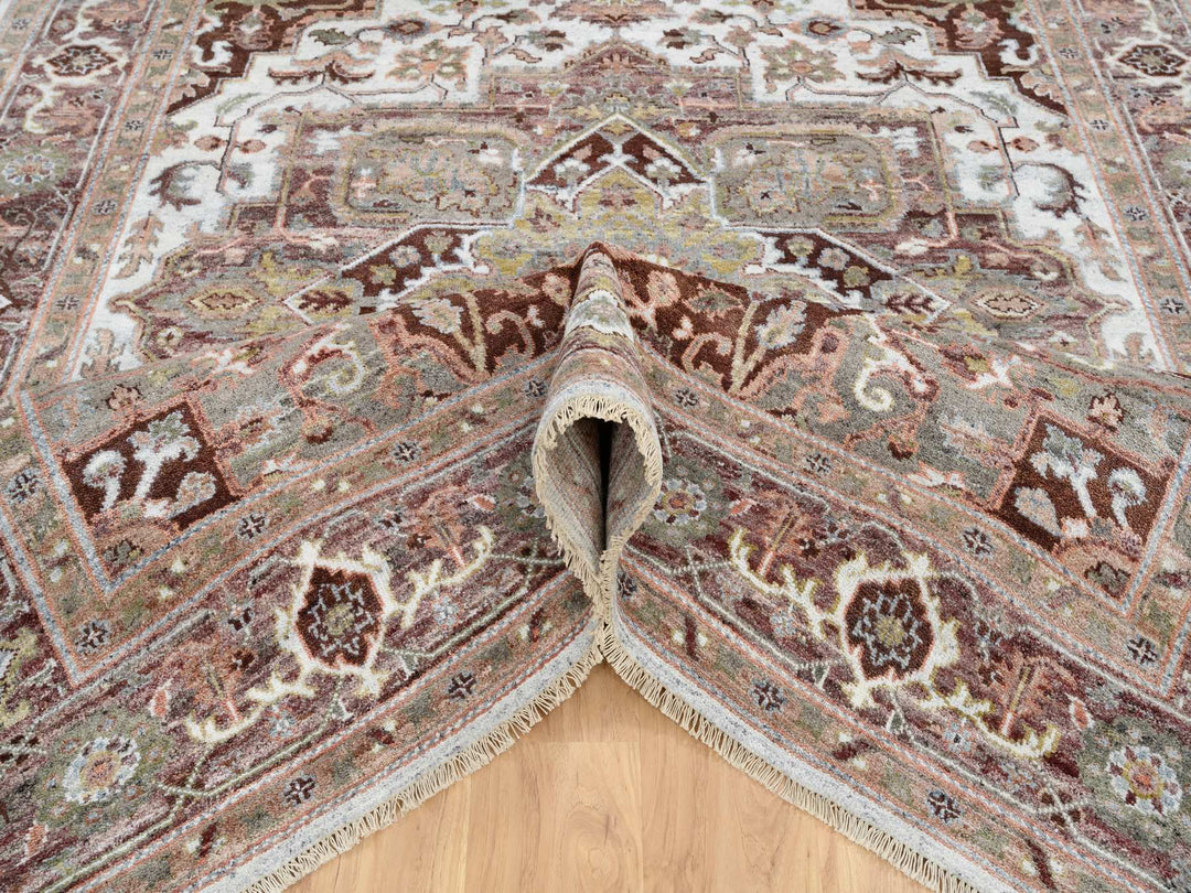 8'0" x 10'0" New Hand Knotted Red Wool Rectangle Oriental Rug - MOA10264820