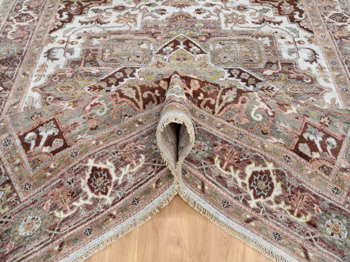 8'0" x 10'0" New Hand Knotted Red Wool Rectangle Oriental Rug - MOA10264820
