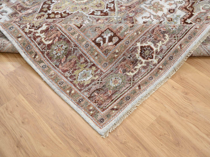 8'0" x 10'0" New Hand Knotted Red Wool Rectangle Oriental Rug - MOA10264820