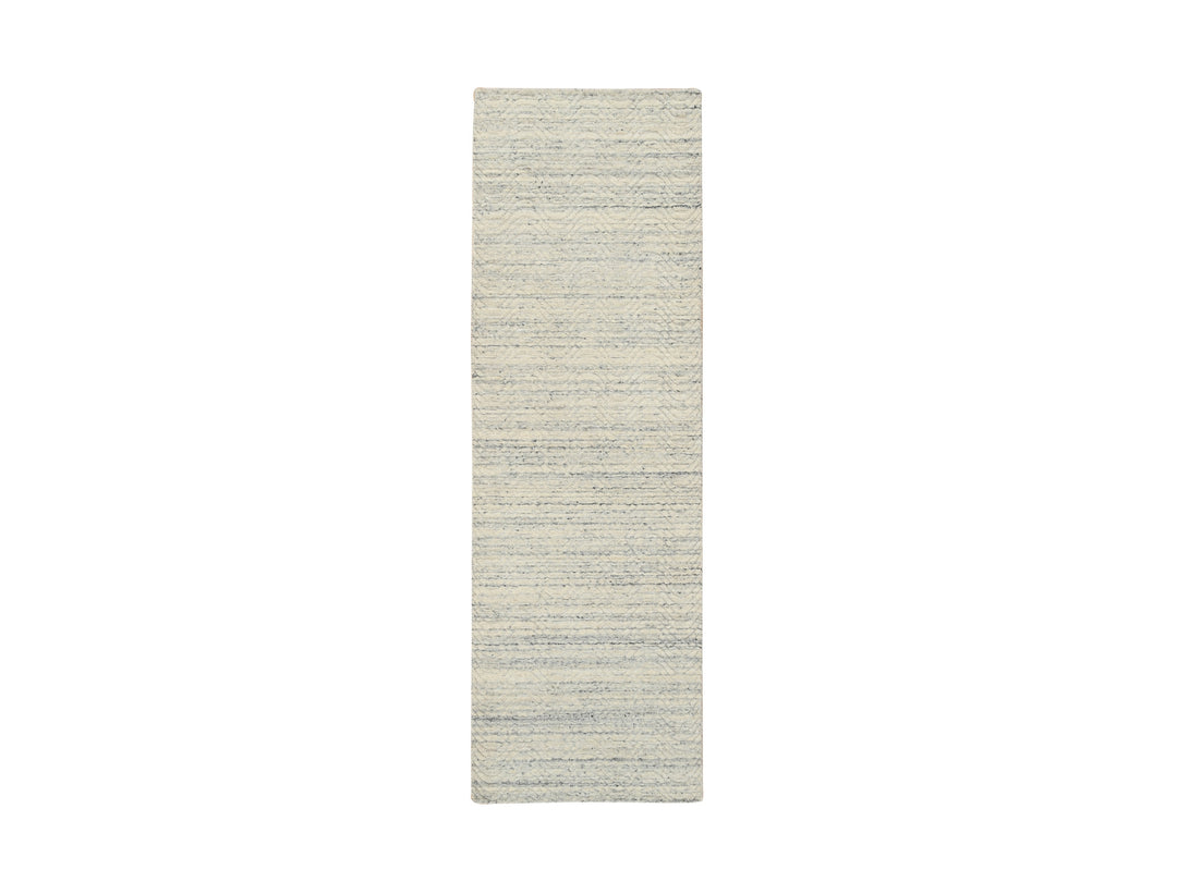 2'6" x 7'10" New Hand Loomed Beige Wool Runner Oriental Rug - MOA10264826