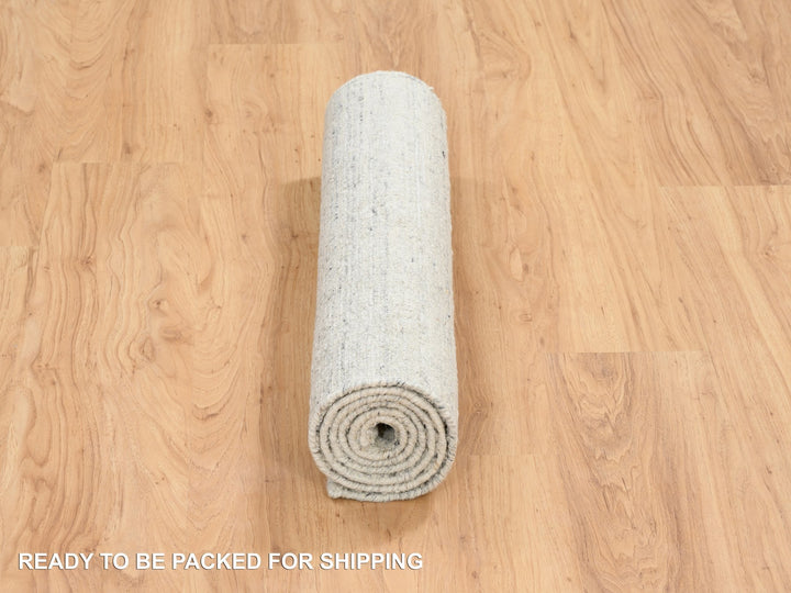 2'6" x 6'0" New Hand Loomed Beige Wool Runner Oriental Rug - MOA10264840