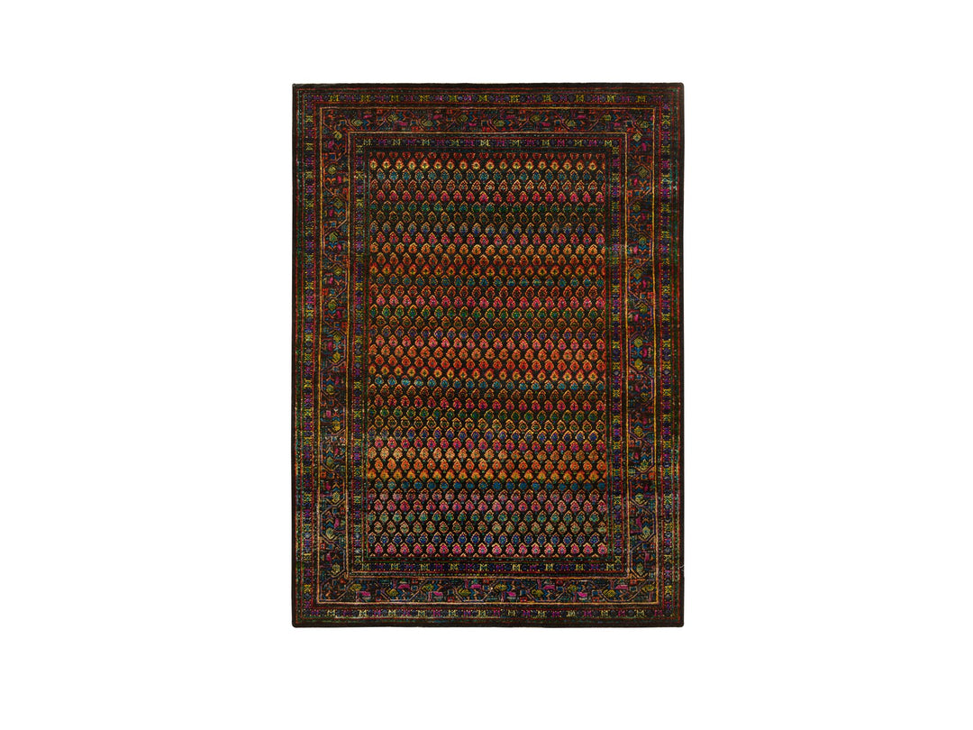 4'0" x 6'0" New Hand Knotted Black Wool Rectangle Oriental Rug - MOA10264878