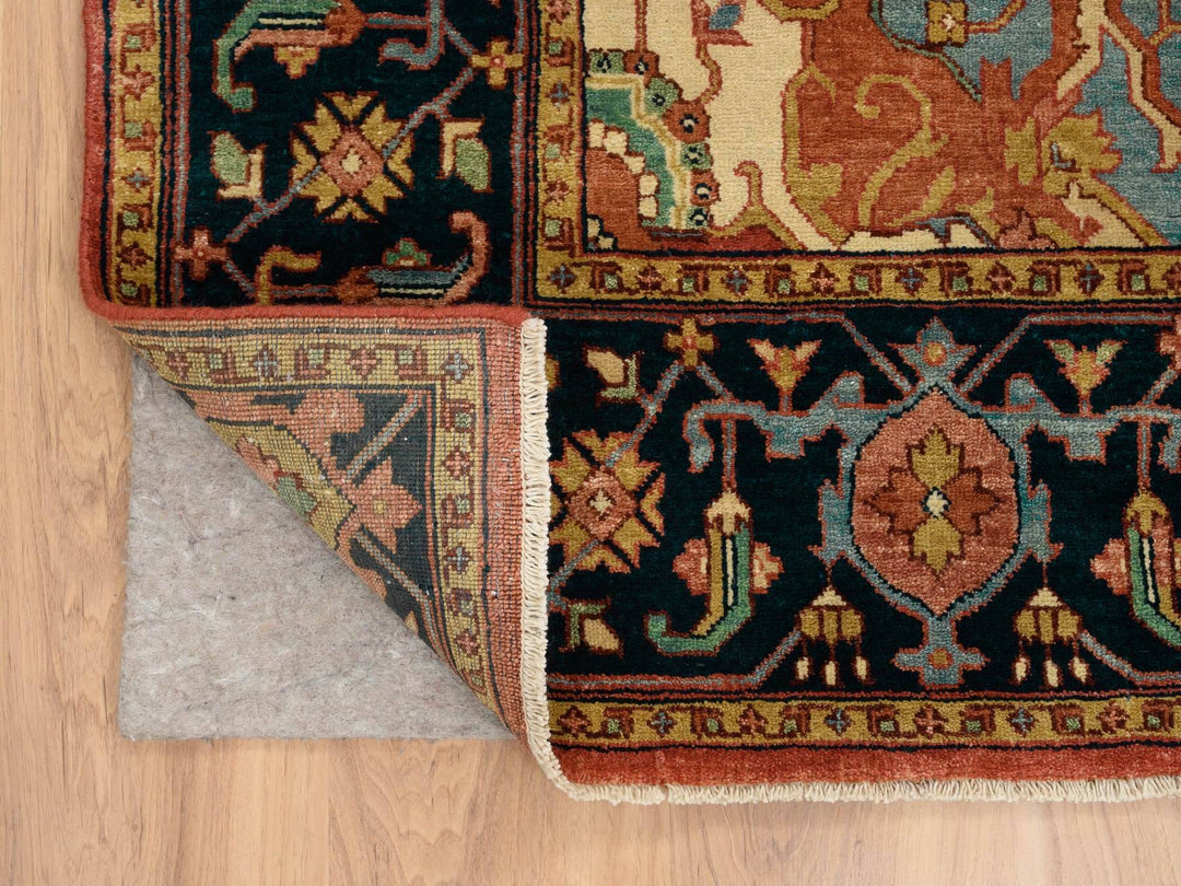 6'0" x 9'1" New Hand Knotted Red Wool Rectangle Oriental Rug - MOA10264954