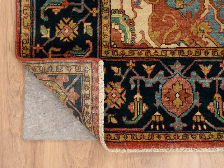 6'0" x 9'1" New Hand Knotted Red Wool Rectangle Oriental Rug - MOA10264954