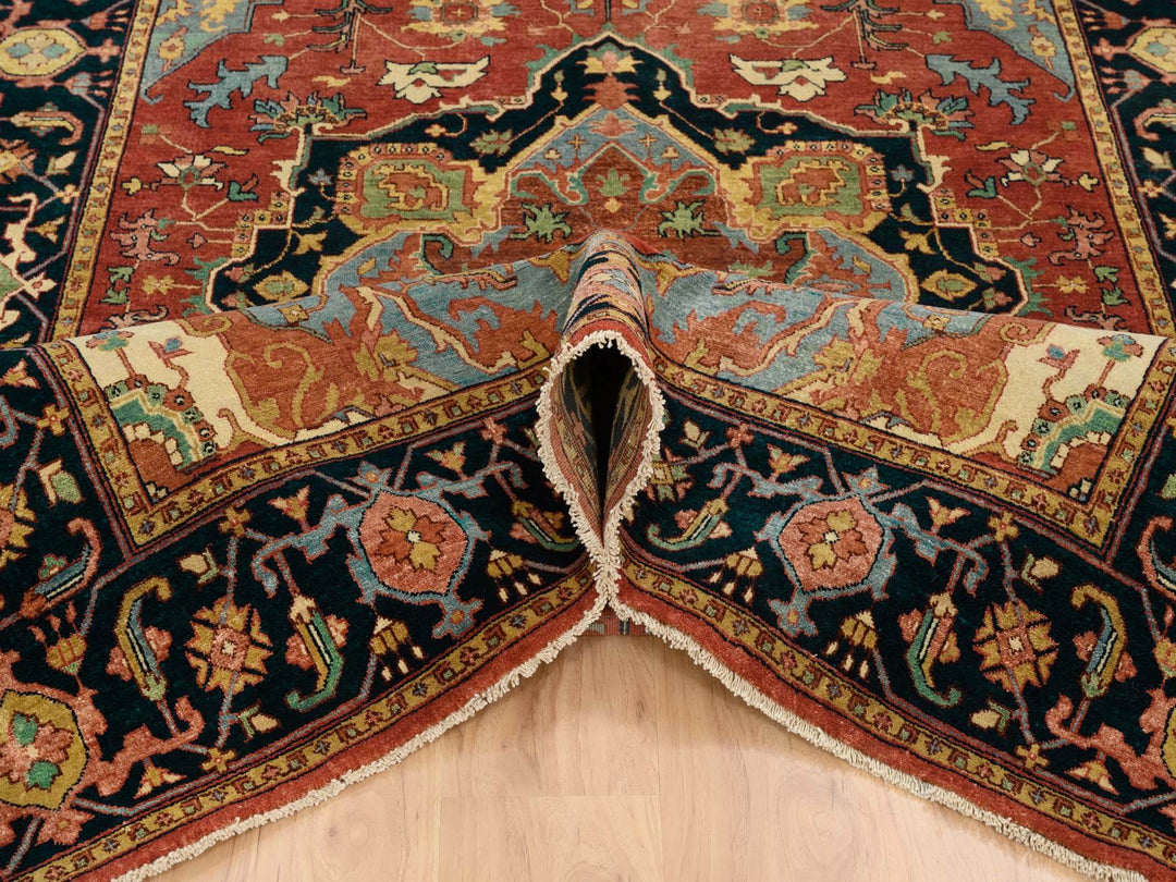 6'0" x 9'1" New Hand Knotted Red Wool Rectangle Oriental Rug - MOA10264954
