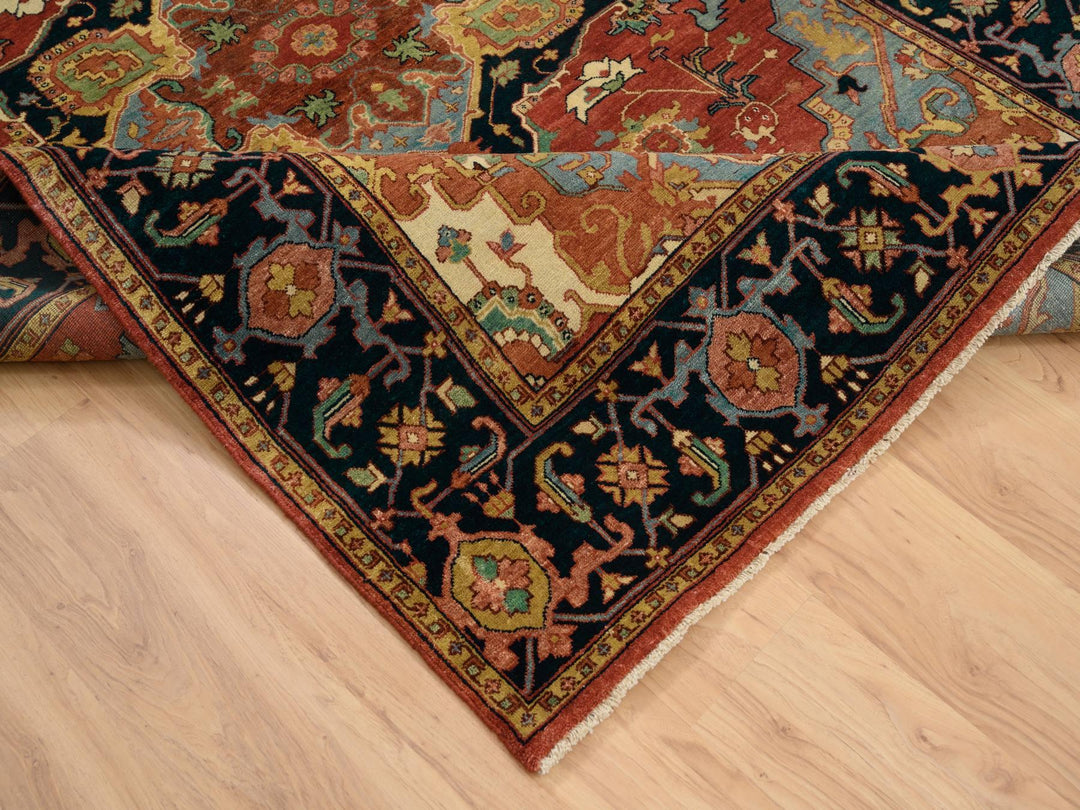 6'0" x 9'1" New Hand Knotted Red Wool Rectangle Oriental Rug - MOA10264954