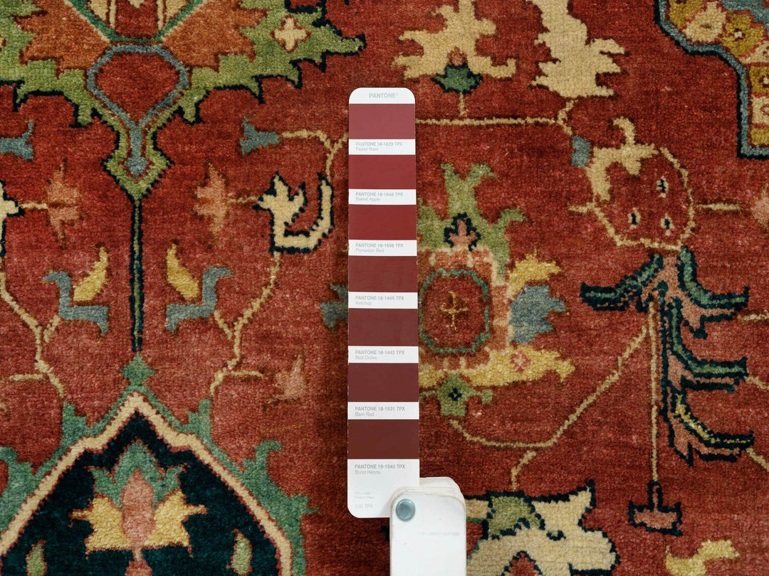 6'0" x 9'1" New Hand Knotted Red Wool Rectangle Oriental Rug - MOA10264954