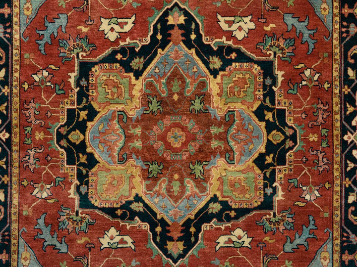 6'0" x 9'1" New Hand Knotted Red Wool Rectangle Oriental Rug - MOA10264954
