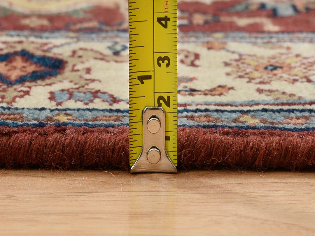 2'7" x 16'0" New Hand Knotted Red Wool Runner Oriental Rug - MOA10264966