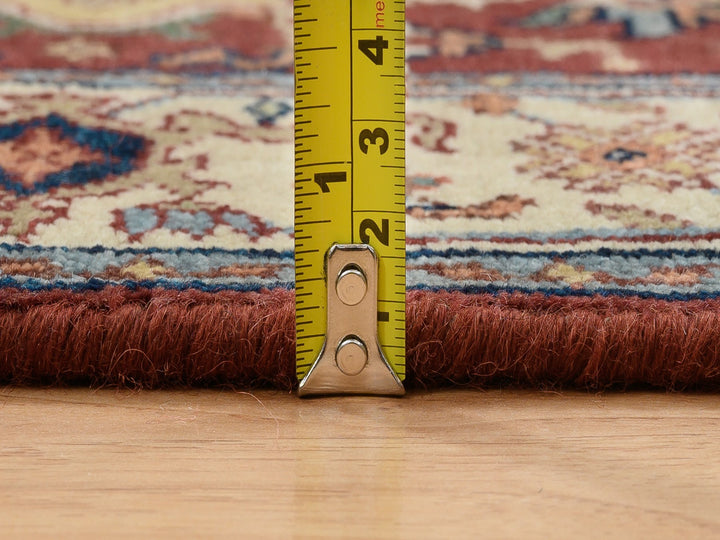 2'7" x 16'0" New Hand Knotted Red Wool Runner Oriental Rug - MOA10264966