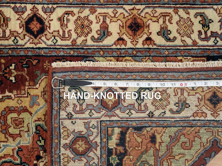 2'7" x 16'0" New Hand Knotted Red Wool Runner Oriental Rug - MOA10264966