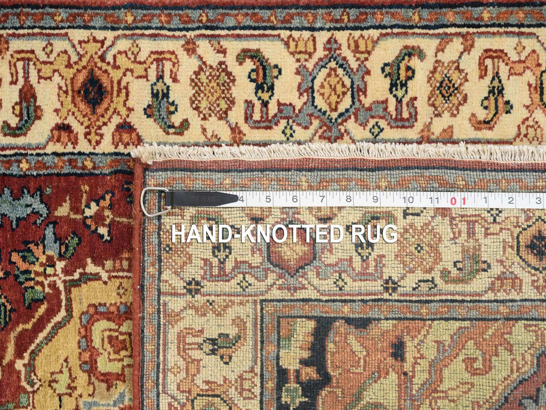 2'6" x 18'2" New Hand Knotted Red Wool Runner Oriental Rug - MOA10264970