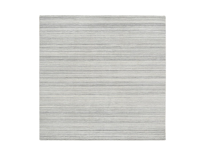 6'0" x 6'0" New Hand Loomed Grey Wool Square Oriental Rug - MOA10264986