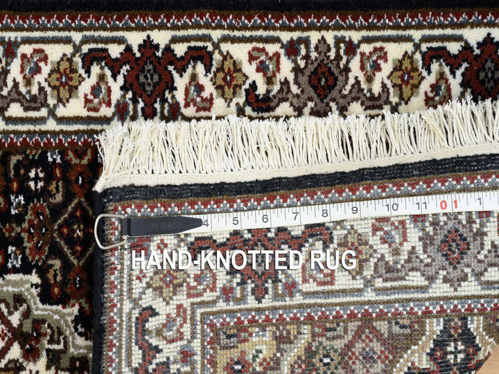 2'0" x 7'10" New Hand Knotted Black Wool Runner Oriental Rug - MOA10265061