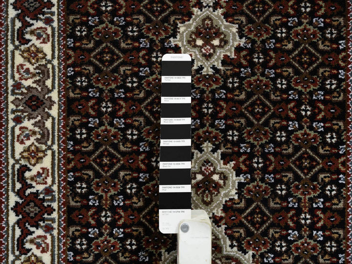 2'0" x 8'1" New Hand Knotted Black Wool Runner Oriental Rug - MOA10265065