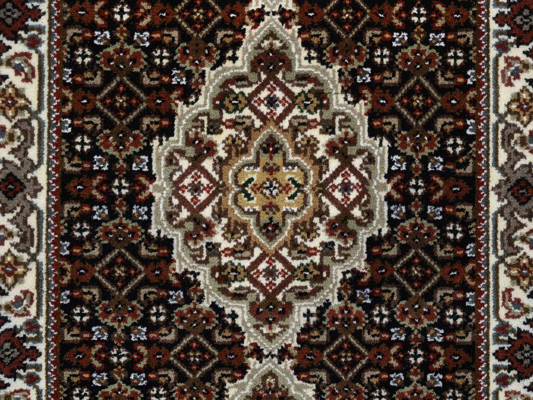2'0" x 8'1" New Hand Knotted Black Wool Runner Oriental Rug - MOA10265065