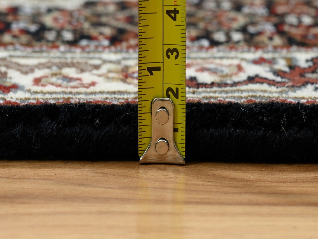 2'0" x 8'1" New Hand Knotted Black Wool Runner Oriental Rug - MOA10265065