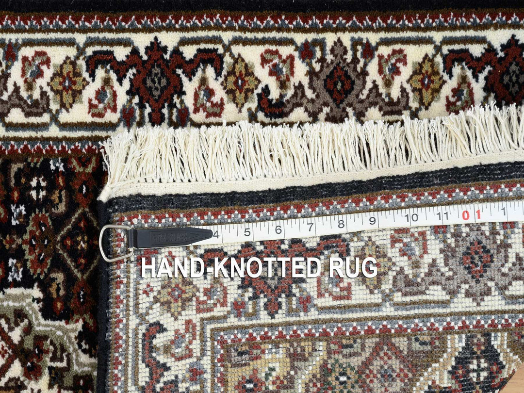 2'0" x 8'1" New Hand Knotted Black Wool Runner Oriental Rug - MOA10265067