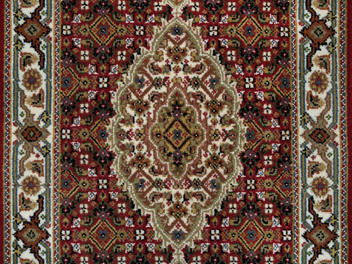 2'0" x 4'2" New Hand Knotted Red Wool Rectangle Oriental Rug - MOA10265083