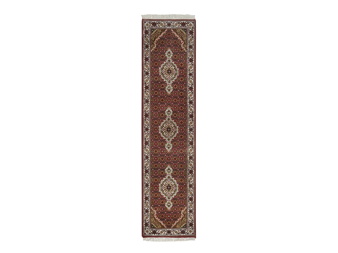 2'0" x 8'2" New Hand Knotted Red Wool Runner Oriental Rug - MOA10265096