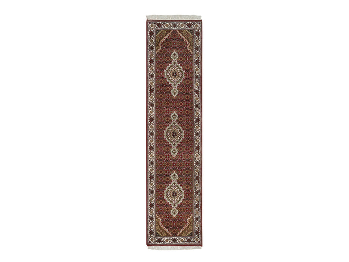 2'0" x 8'2" New Hand Knotted Red Wool Runner Oriental Rug - MOA10265096