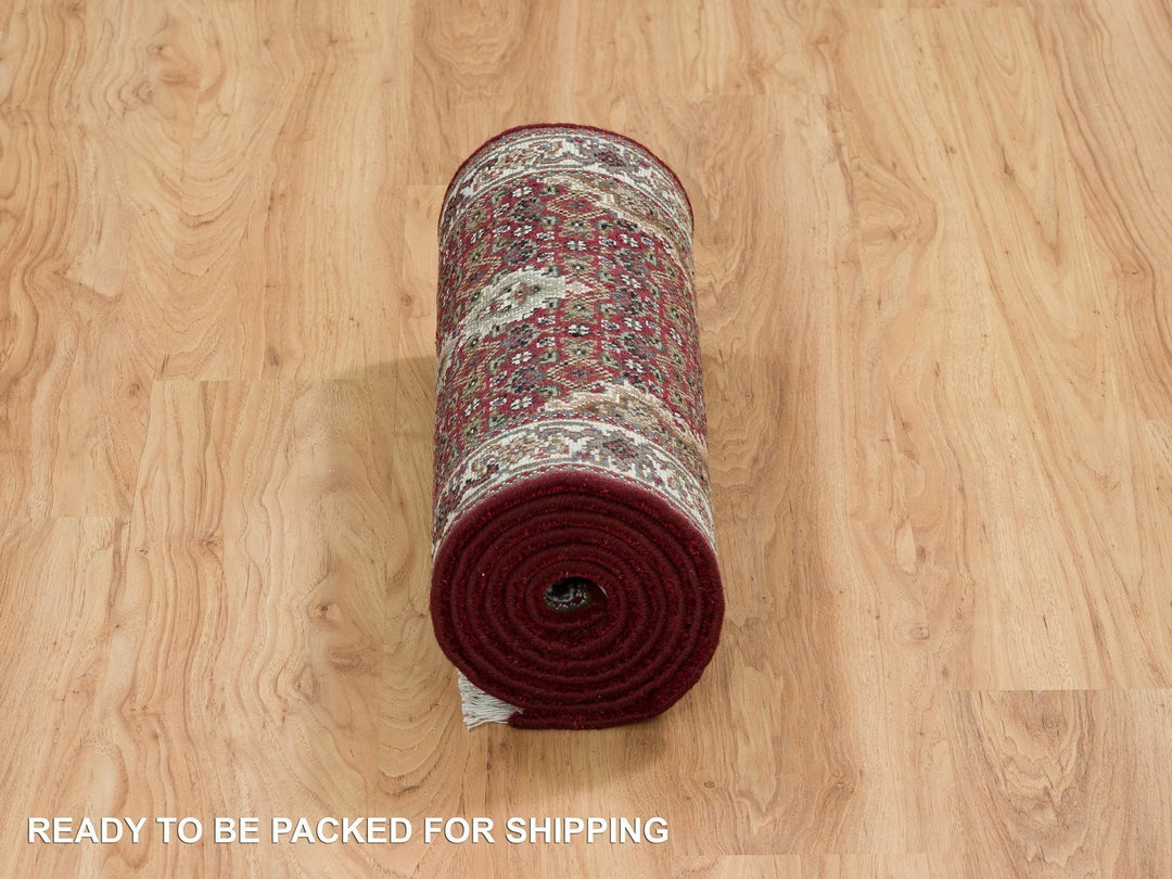2'0" x 8'2" New Hand Knotted Red Wool Runner Oriental Rug - MOA10265096