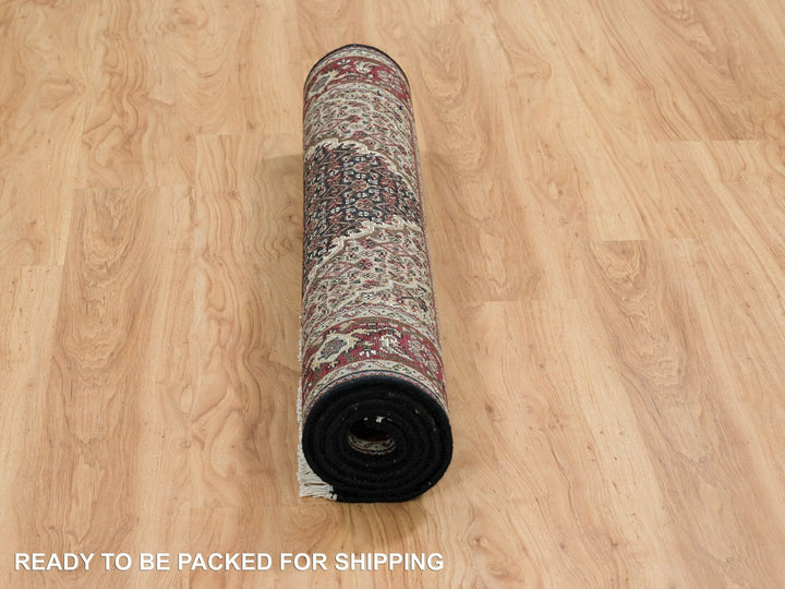 4'0" x 6'1" New Hand Knotted Black Wool Rectangle Oriental Rug - MOA10265099