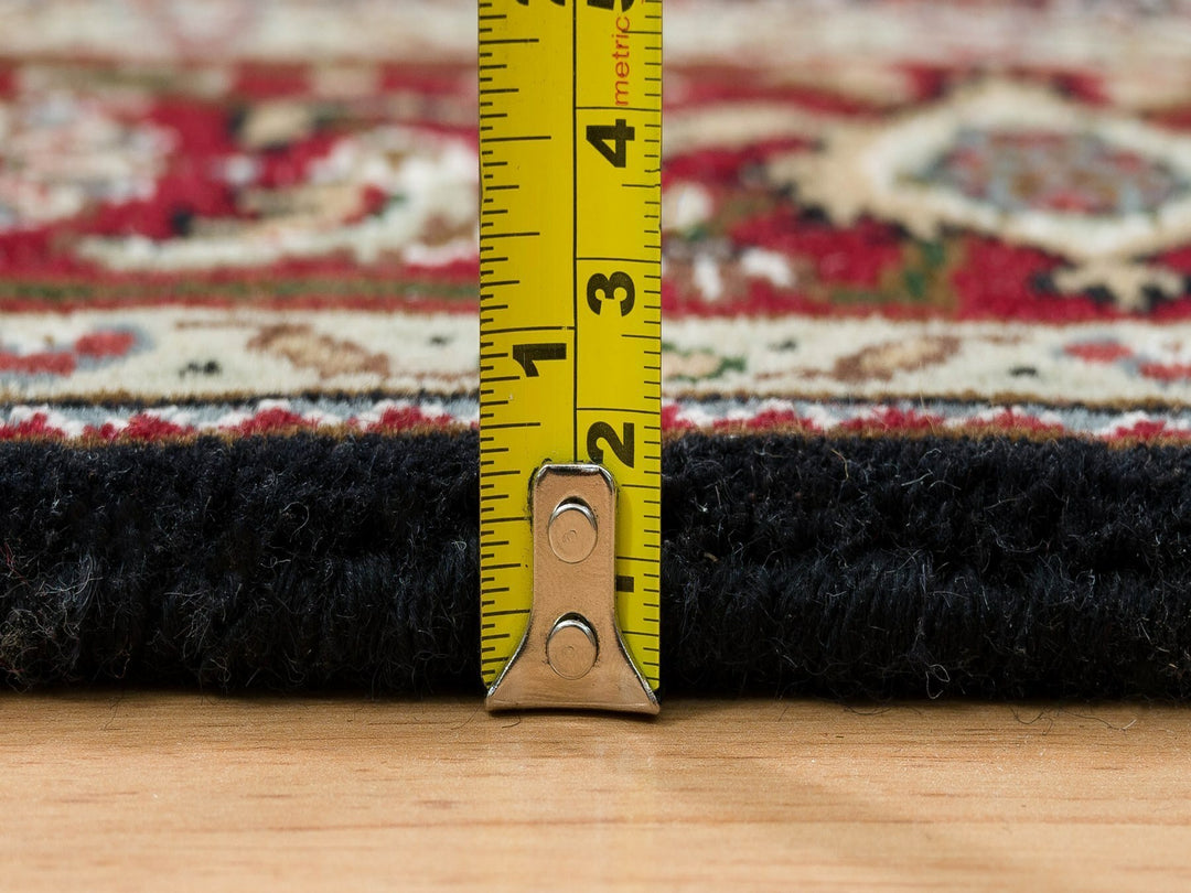 4'0" x 6'1" New Hand Knotted Black Wool Rectangle Oriental Rug - MOA10265099