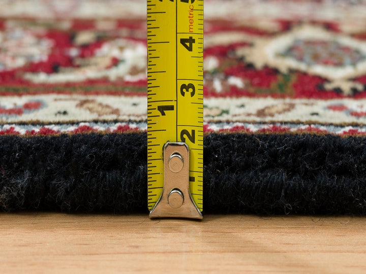 4'1" x 6'0" New Hand Knotted Black Wool Rectangle Oriental Rug - MOA10265101