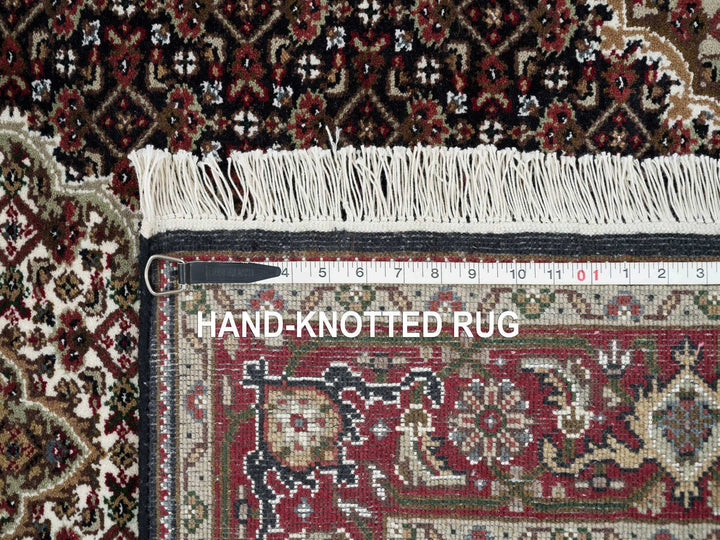 4'1" x 6'0" New Hand Knotted Black Wool Rectangle Oriental Rug - MOA10265101