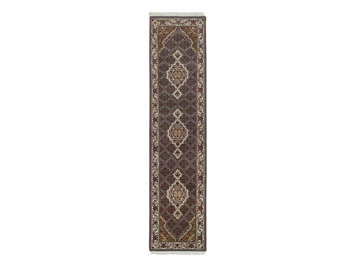 2'0" x 8'5" New Hand Knotted Grey Wool Runner Oriental Rug - MOA10265105