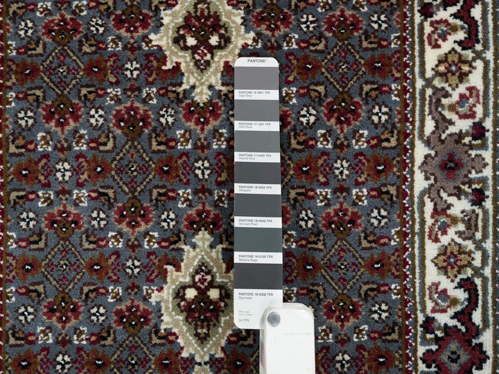 2'0" x 8'5" New Hand Knotted Grey Wool Runner Oriental Rug - MOA10265105