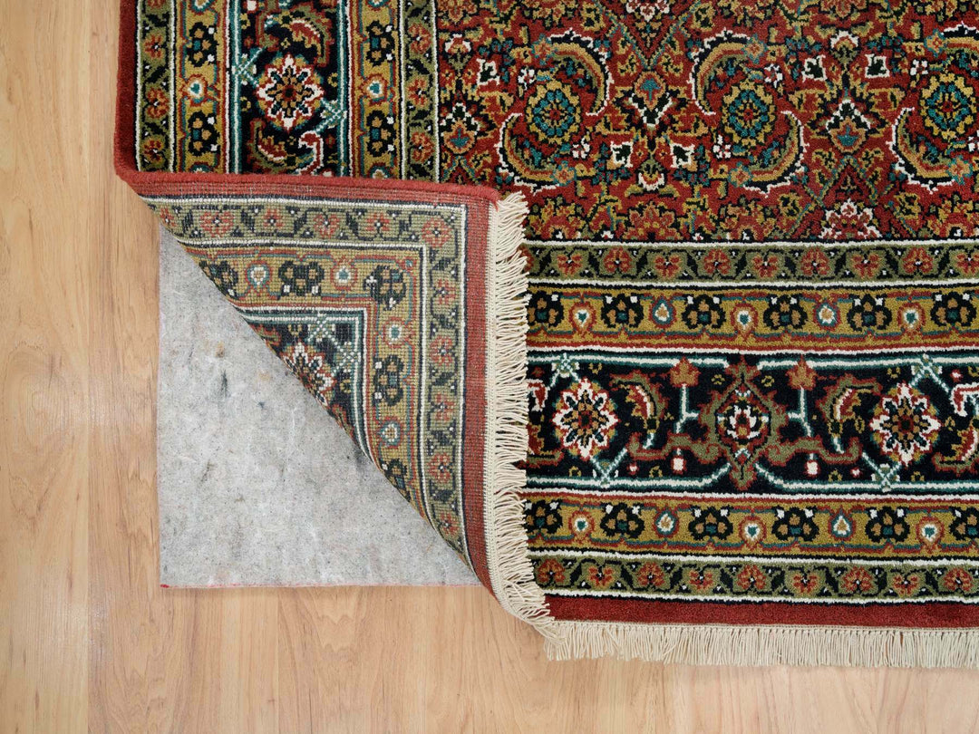 6'1" x 9'0" New Hand Knotted Red Wool Rectangle Oriental Rug - MOA10265108