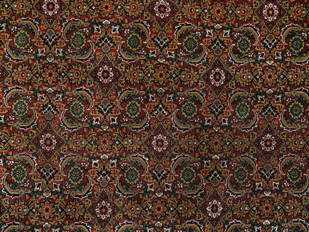 6'1" x 9'0" New Hand Knotted Red Wool Rectangle Oriental Rug - MOA10265108