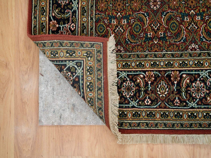 6'0" x 9'5" New Hand Knotted Red Wool Rectangle Oriental Rug - MOA10265109