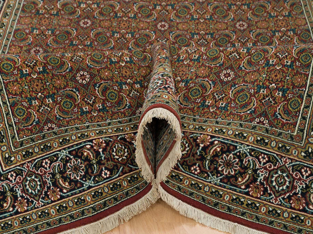 6'0" x 9'5" New Hand Knotted Red Wool Rectangle Oriental Rug - MOA10265109