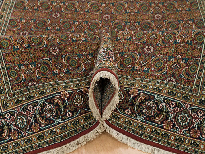6'0" x 9'5" New Hand Knotted Red Wool Rectangle Oriental Rug - MOA10265109