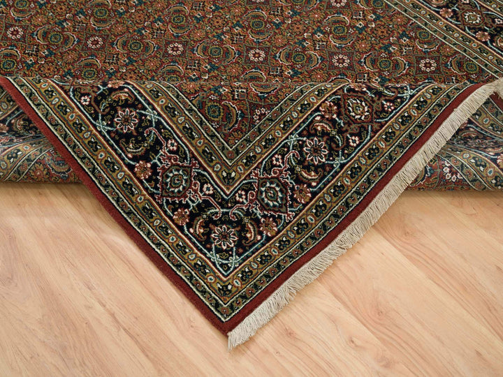 6'0" x 9'5" New Hand Knotted Red Wool Rectangle Oriental Rug - MOA10265109