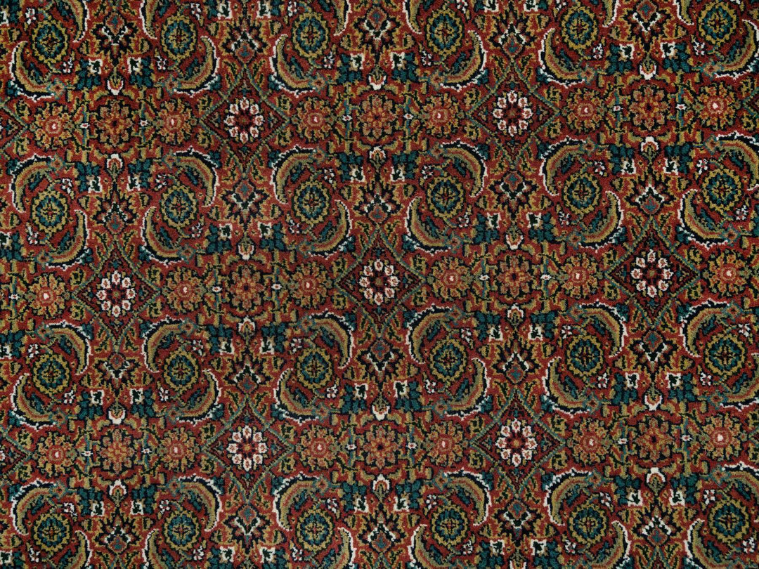 6'0" x 9'5" New Hand Knotted Red Wool Rectangle Oriental Rug - MOA10265109