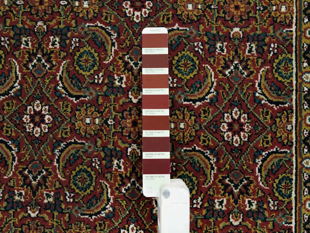 4'3" x 6'2" New Hand Knotted Red Wool & Silk Rectangle Oriental Rug - MOA10265118