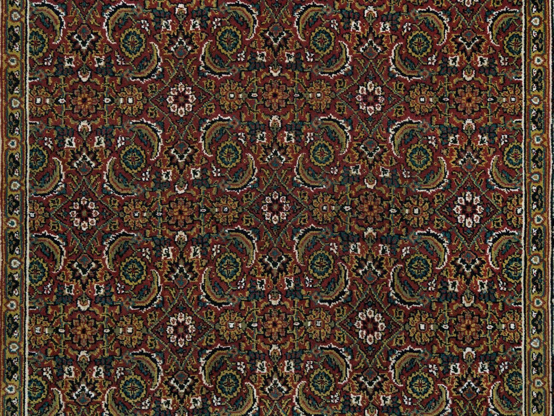 4'3" x 6'2" New Hand Knotted Red Wool & Silk Rectangle Oriental Rug - MOA10265118