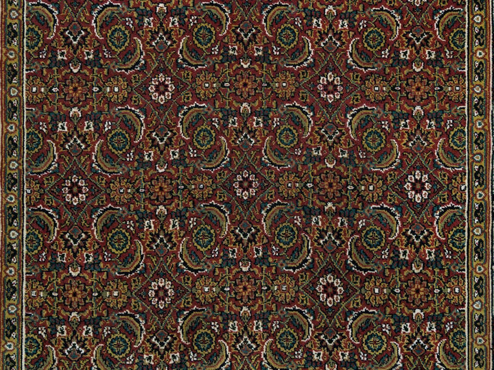 4'3" x 6'2" New Hand Knotted Red Wool & Silk Rectangle Oriental Rug - MOA10265118